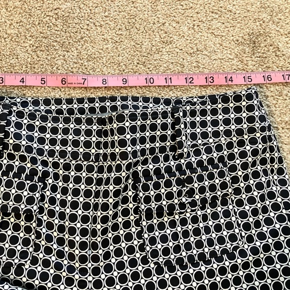 Ann Taylor Margo Black White Cotton Blend Polka Dot Dress Capri Slacks 8 - Picture 8 of 8